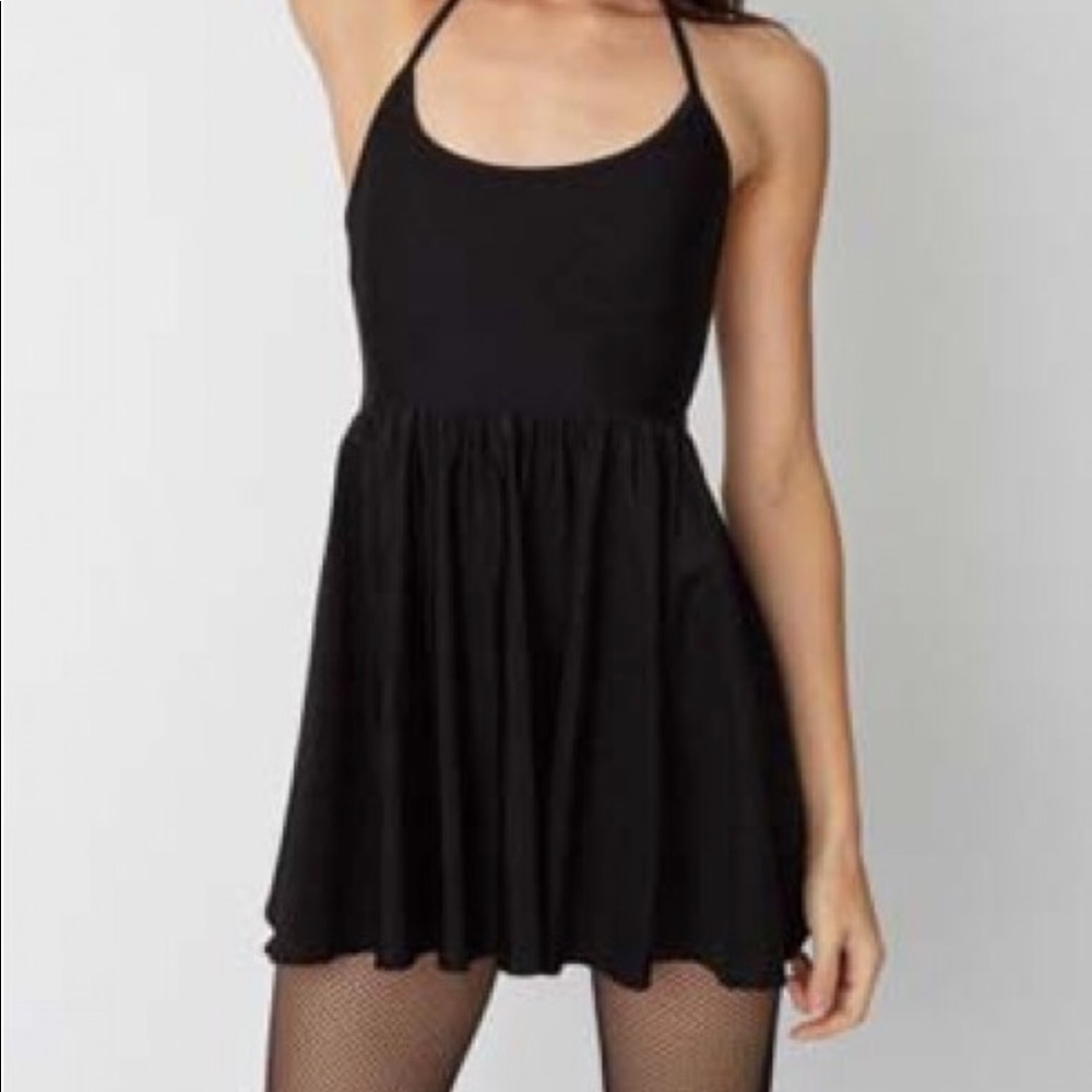 Black American apparel figure skater dress